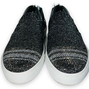 INC International Concepts Sammee Slip-On Navy Blue Glitter Sneakers Size 8.5
